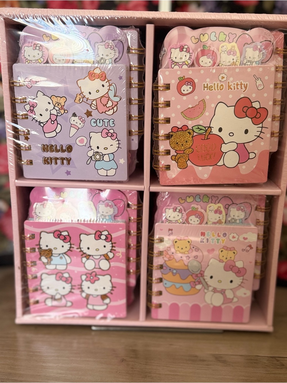 Sanrio Hello Kitty Mini Spiral Notebooks in Pink and Lavender